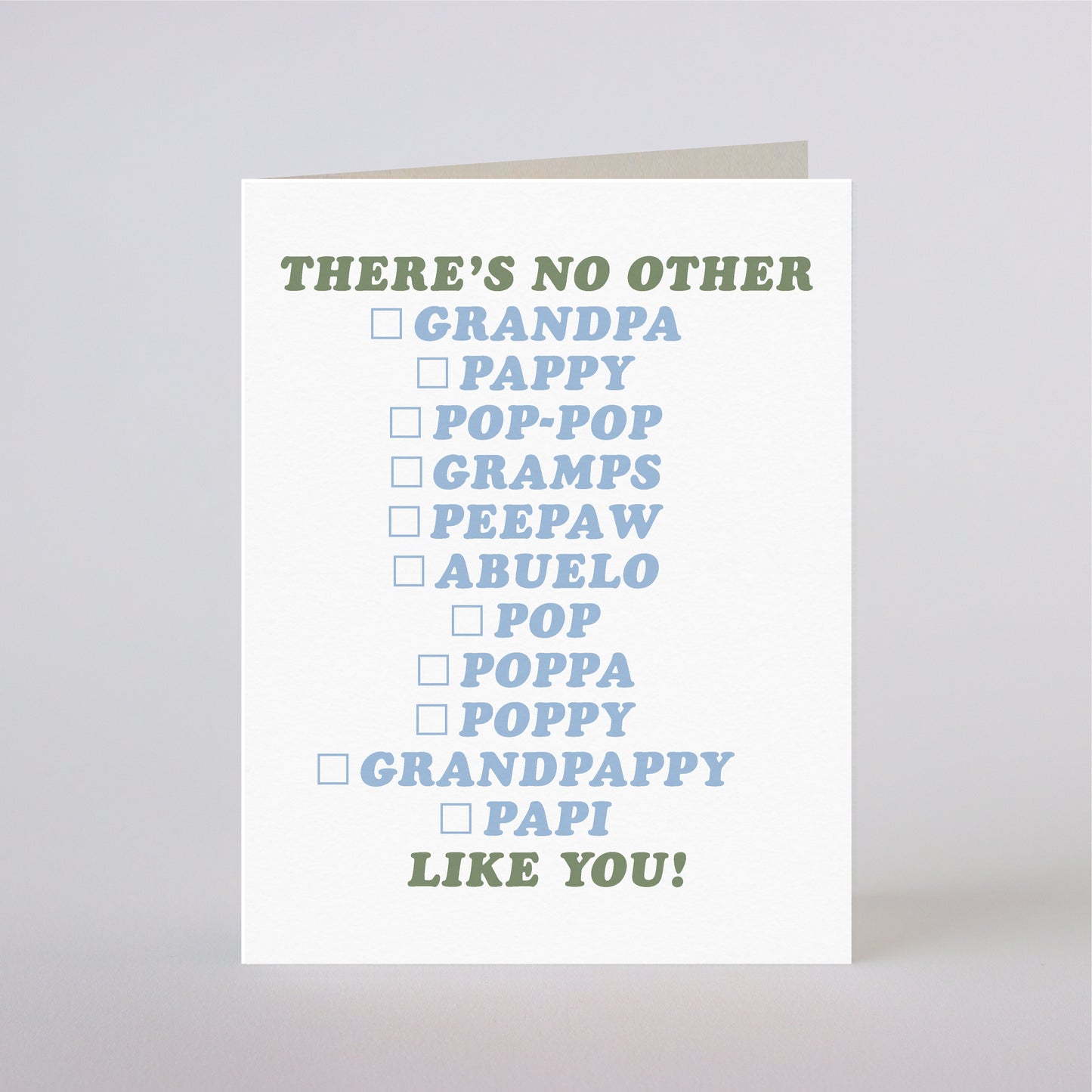 NO OTHER GRANDPA LIKE YOU
