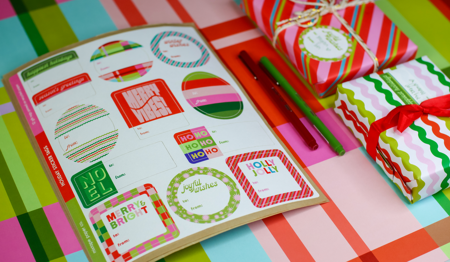 VERY MERRY: Gift Tag Sticker Sheets