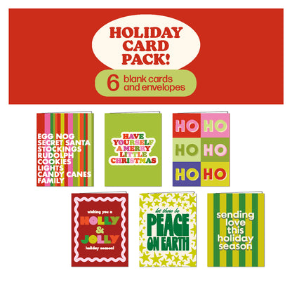 HOLIDAY CARD PACK: Boxed Set of 6 Cards
