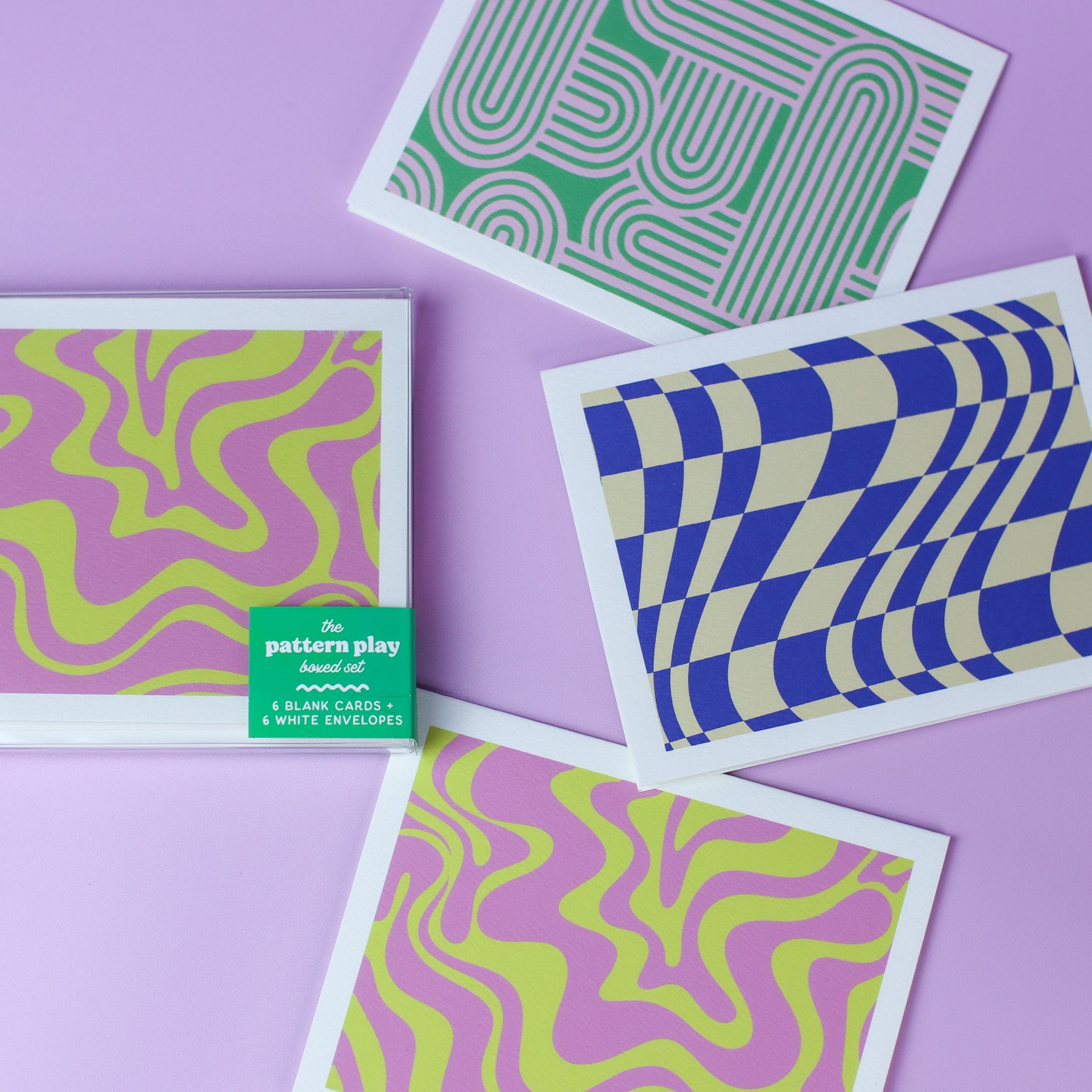 PATTERN PLAY SETS: Boxed Set of 6 Blank Cards – Mixtape Paper Co.