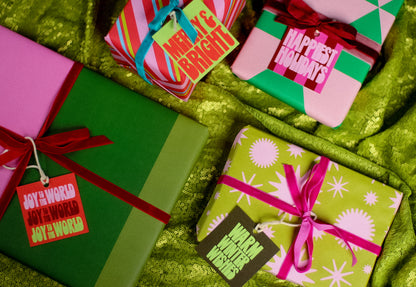 GROOVY HOLIDAY GIFT TAG SET // 12 tags + twine