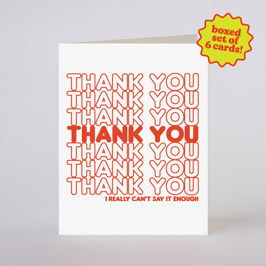 THANK YOU: Boxed Set of 6 Cards