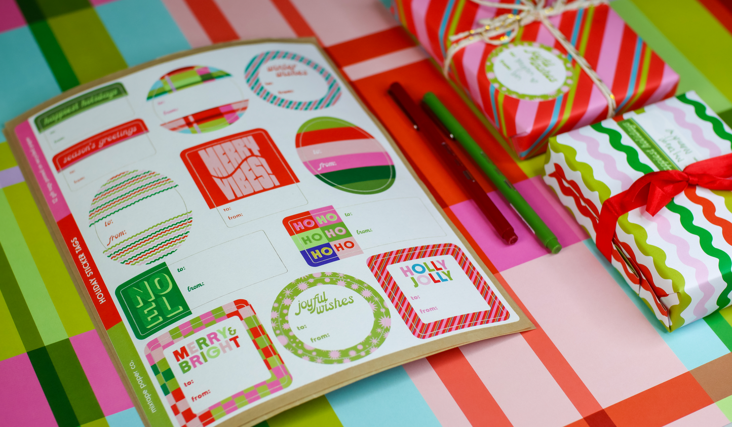 Winter Holiday Gift Stickers – Paper Pastries