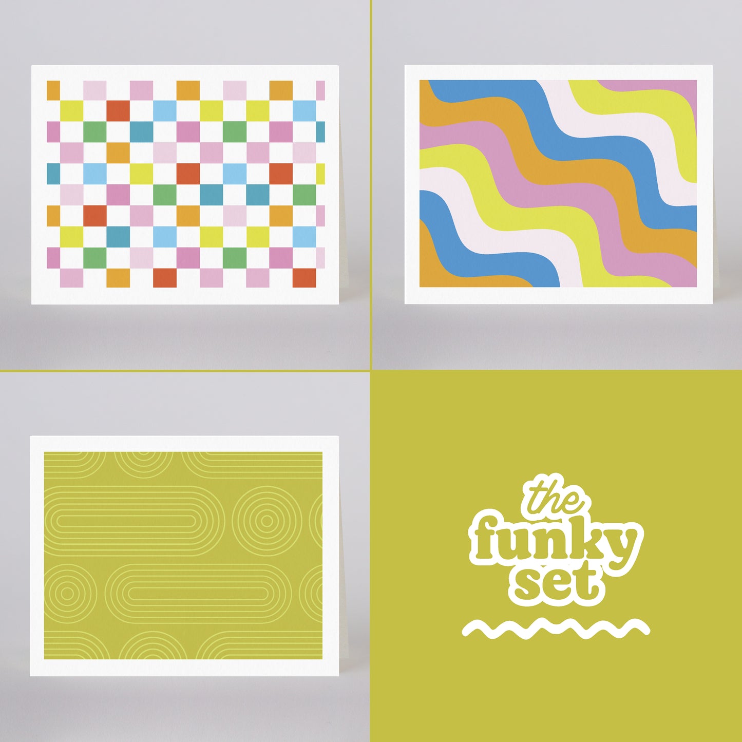 PATTERN PLAY SETS // The Funky Set // Boxed Set of 6 Blank Cards