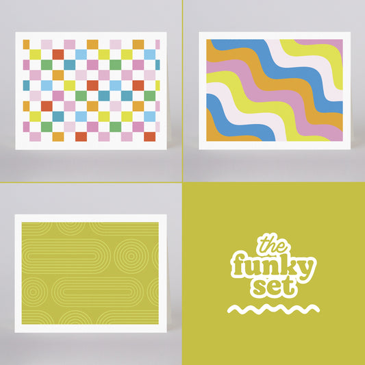 PATTERN PLAY SETS // The Funky Set // Boxed Set of 6 Blank Cards