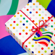 Load image into Gallery viewer, DOTS + SWIRLS REVERSIBLE GIFT WRAP
