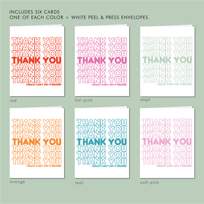 THANK YOU: Boxed Set of 6 Cards